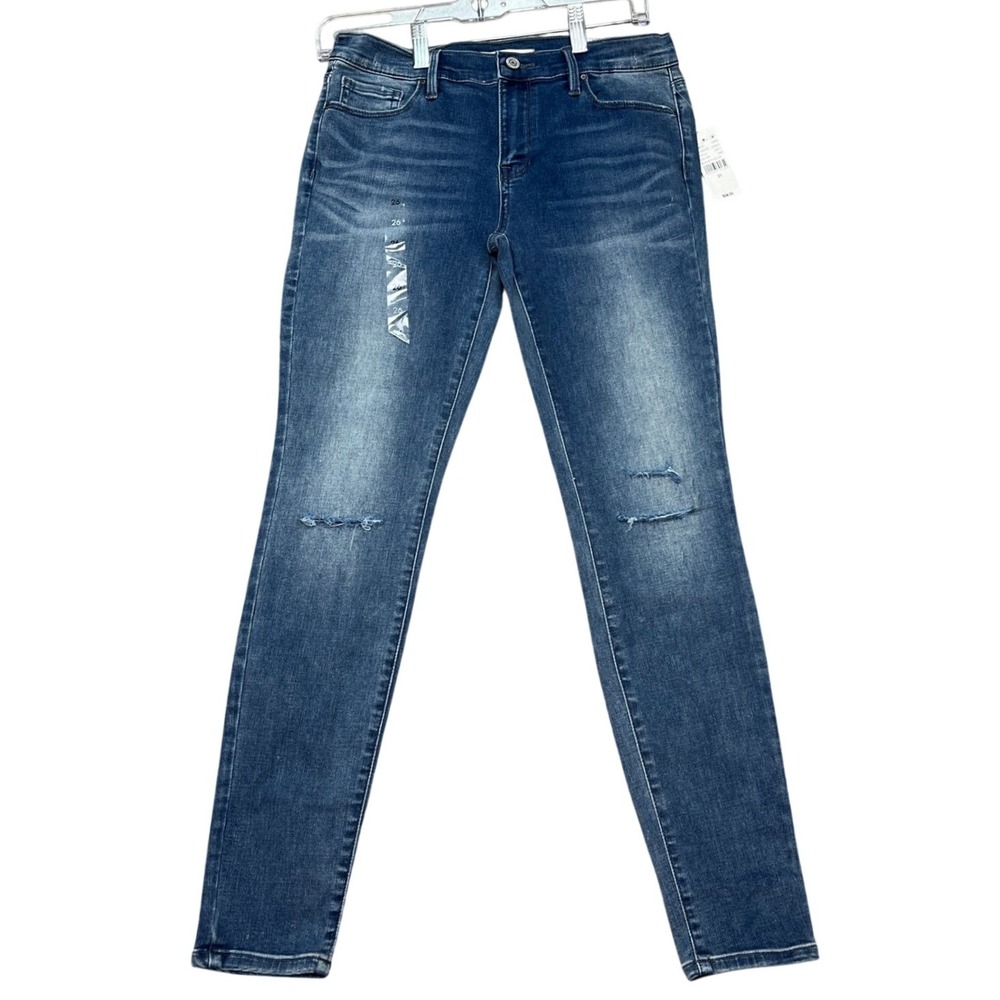 PacSun Skinny Jeans Womens 26 28x28 Medium Wash 5 Pocket Distressed Denim NEW